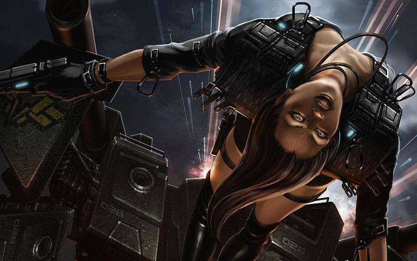 Aliens Vs_ Predator Games Sci Fi Alien Wanita Wanita Senjata, Gadis Alien Wallpaper HD