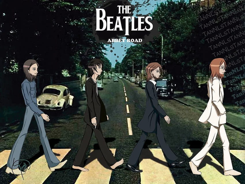 The Simpsons Abbey Road, The Beatles Abbey Road HD тапет