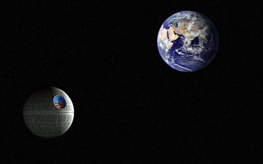 Obama Star bereit, den Planeten Erde zu treffen, Todesstern, zuschlagen, überholen HD-Hintergrundbild