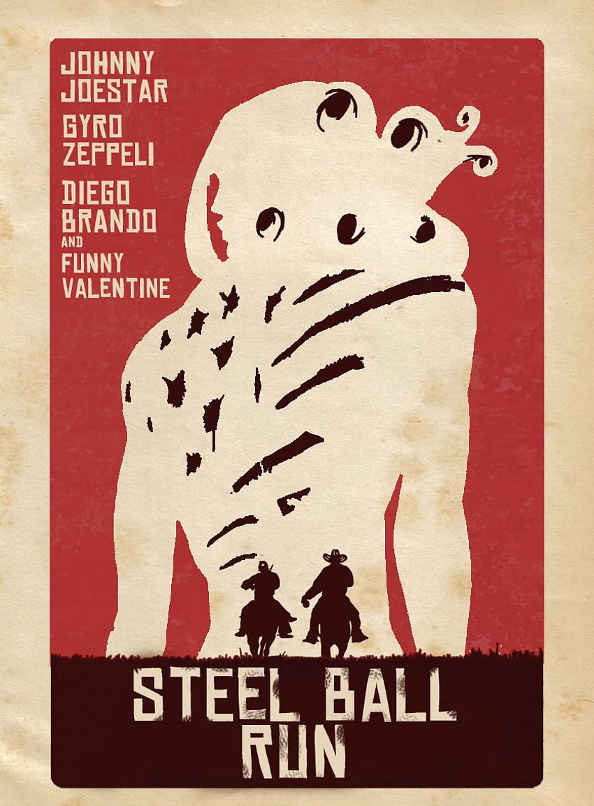 Plakat Steel Ball Run. Dziwaczna przygoda JoJo Tapeta na telefon HD