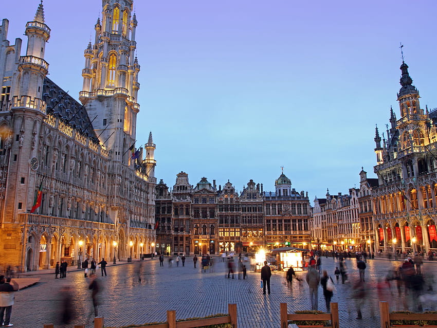 Istana Kerajaan Brussel - Grand Place - & Latar Belakang Wallpaper HD