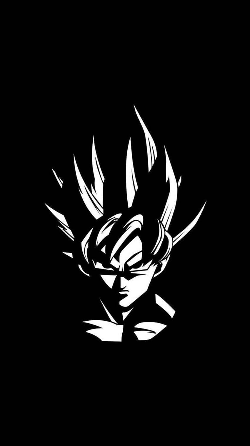 Sérigraphie vectorielle goku vectoriel. Anime dragon ball super, Dragon, Goku noir et blanc Fond d'écran de téléphone HD
