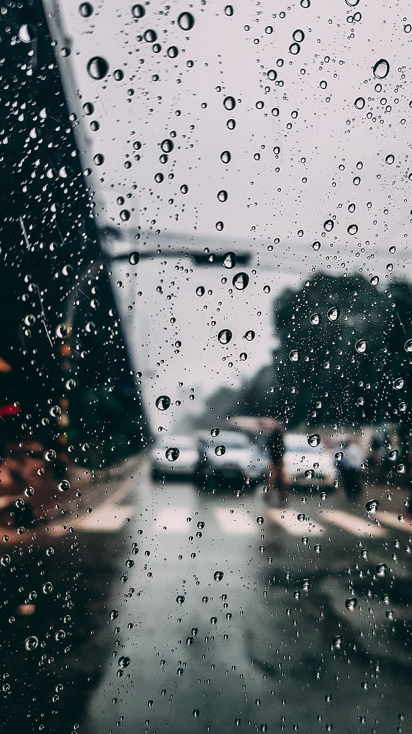 glass, drops, rain, moisture HD phone wallpaper