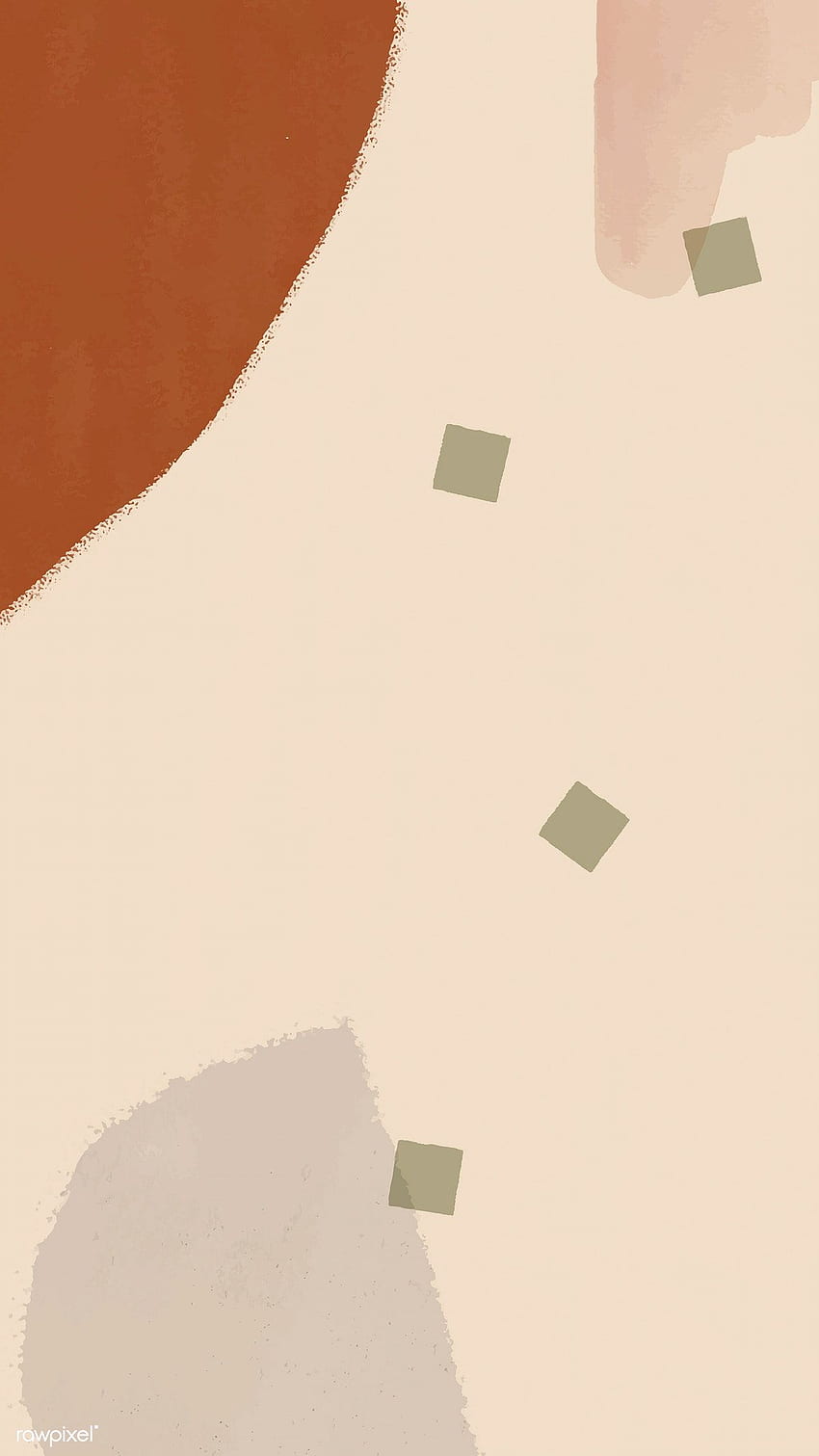 ブラウンとクリーム色の抽象的な水彩画の背景のプレミアム ベクトル。 水彩画の背景、携帯電話のデザイン、抽象 HD電話の壁紙
