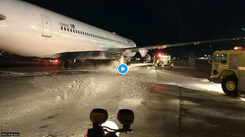 JFK airport rescue services rushed to a Delta Air Lines Boeing 767 with main landing gear fire - Aviation24.be HD wallpaper
