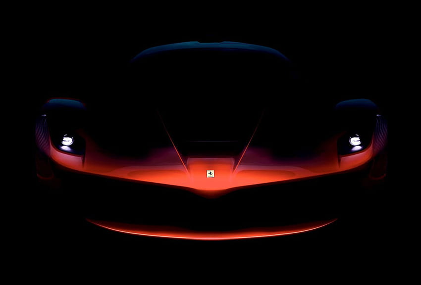 Supersportwagen, der Ihren - Ferrari auf schwarzem Hintergrund umhauen wird HD-Hintergrundbild