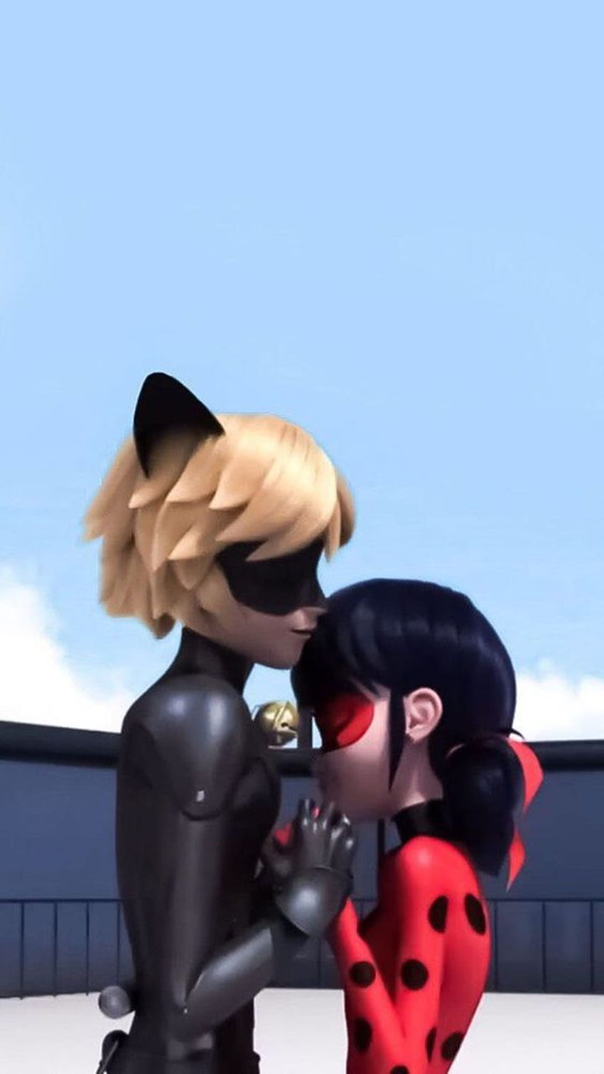 Desenho cat noir e ladybug