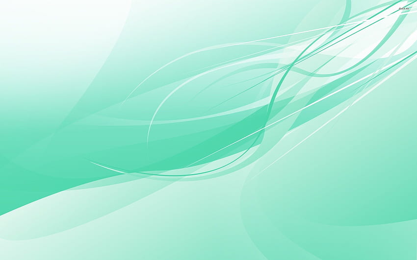 White curves on green background - Abstract HD wallpaper