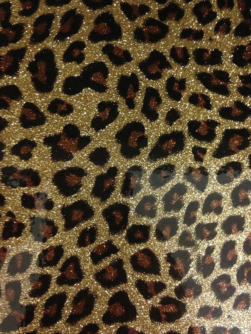 Schwarz, Braun, Gold, Leopardenmuster, Glitzer. Tierdruck, iPhone mit Gepardendruck HD-Handy-Hintergrundbild