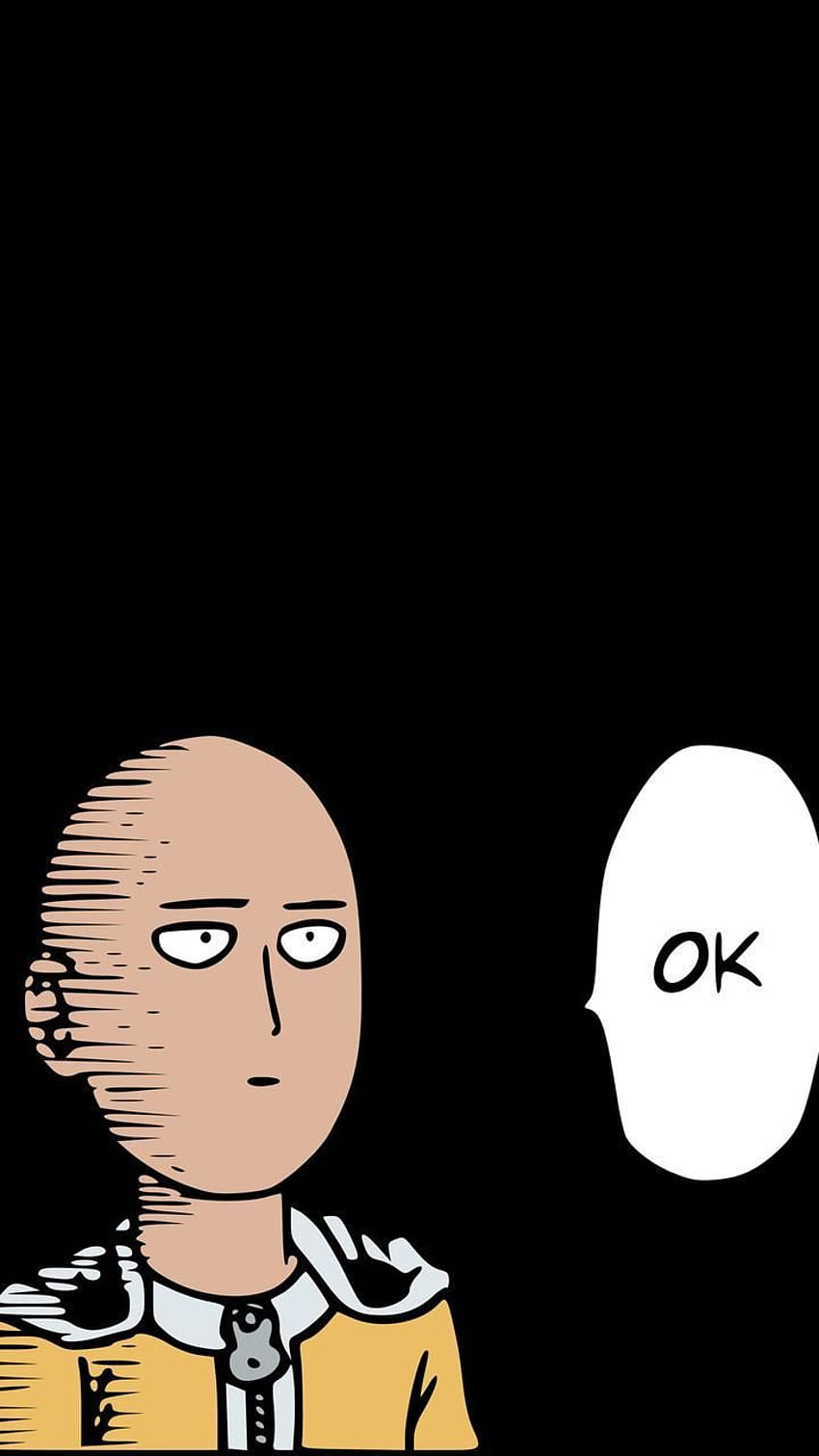 One Punch Man Saitama Artwork AMOLED 5K Wallpaper