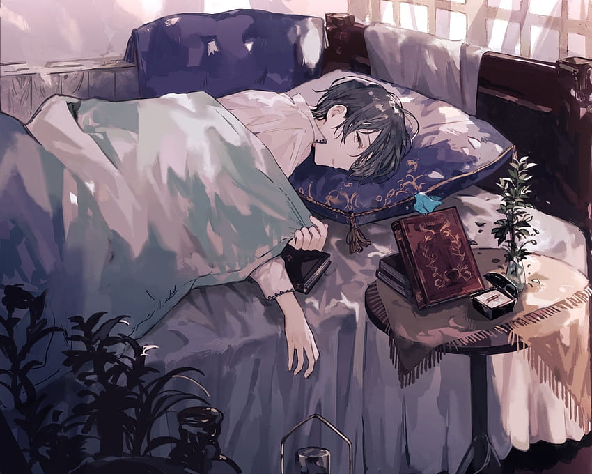 Anime Study  sleeping Wallpaper Download  MobCup