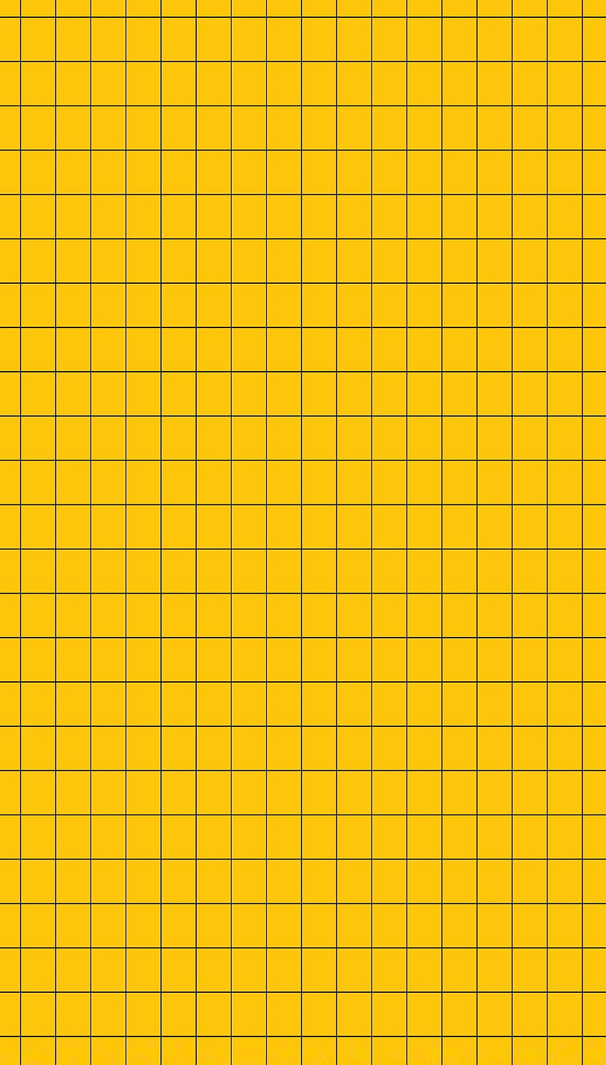 Giallo senape di base e griglia nera, Estetica giallo senape Sfondo del telefono HD