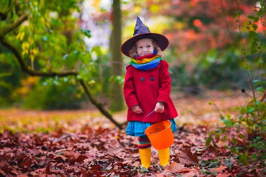 Little girl in halloween costume, halloween, e, DA HD wallpaper
