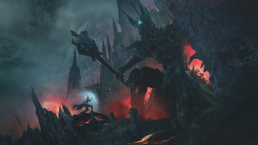 The Silmarillion - Morgoth vs Fingolfin by Guillem H. Pongiluppi [] : HD wallpaper