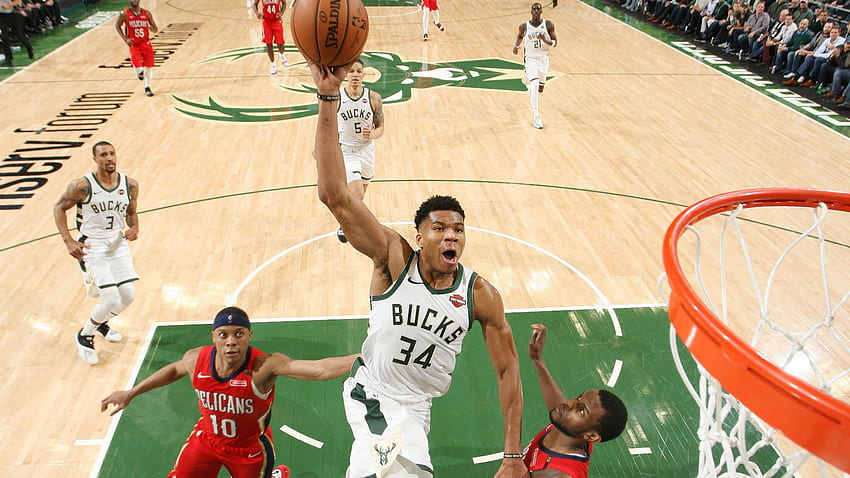 Giannis Antetokounmpo Is Dunking On Teams Like A Modern Day HD wallpaper