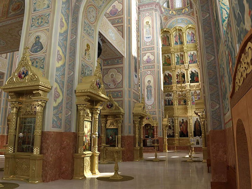 Byzantine4、教会、大聖堂、建築、グラフィック 高画質の壁紙