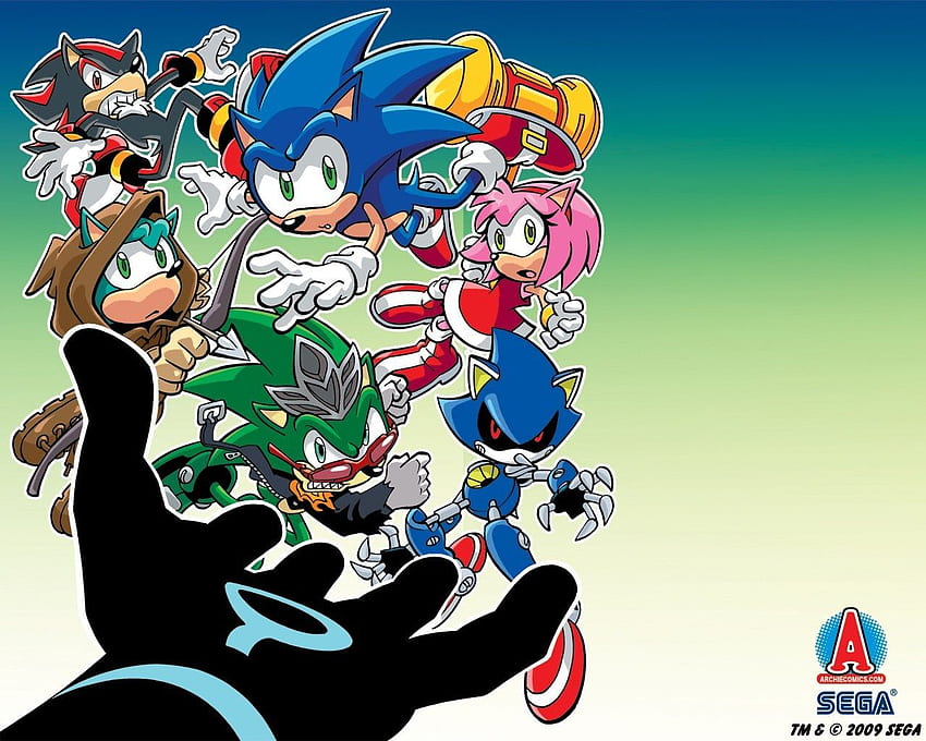 전체 크기 보기 Sonic The Hedgehog - Sonic The Hedgehog Archie, Sonic Characters HD 월페이퍼