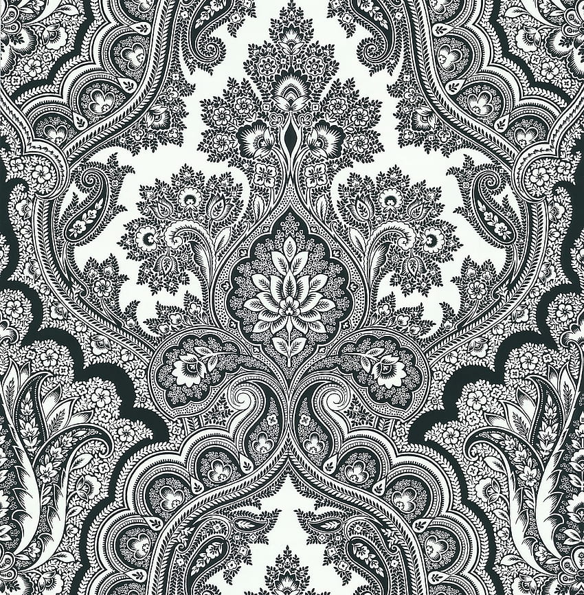 Loading Zoom - Design Black White Paisley - HD phone wallpaper