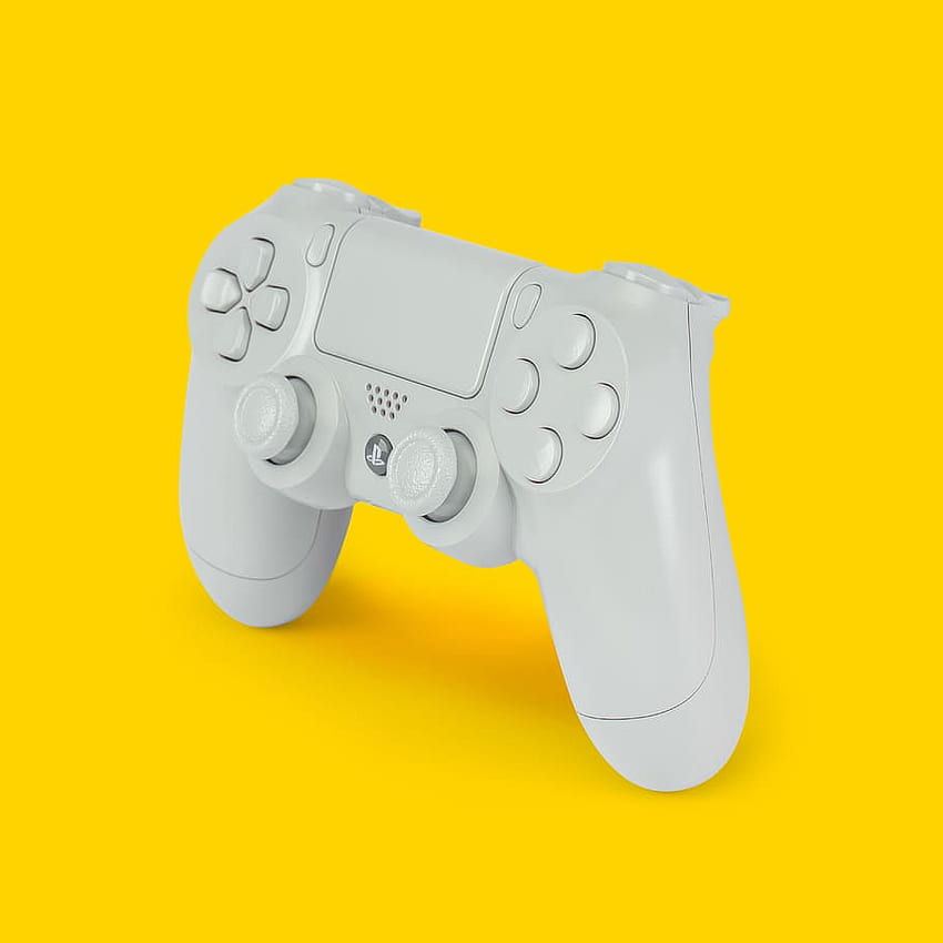 : white PS4 dualshock 4, minimal, game, gamer, gaming, controller, Custom Controller HD phone wallpaper