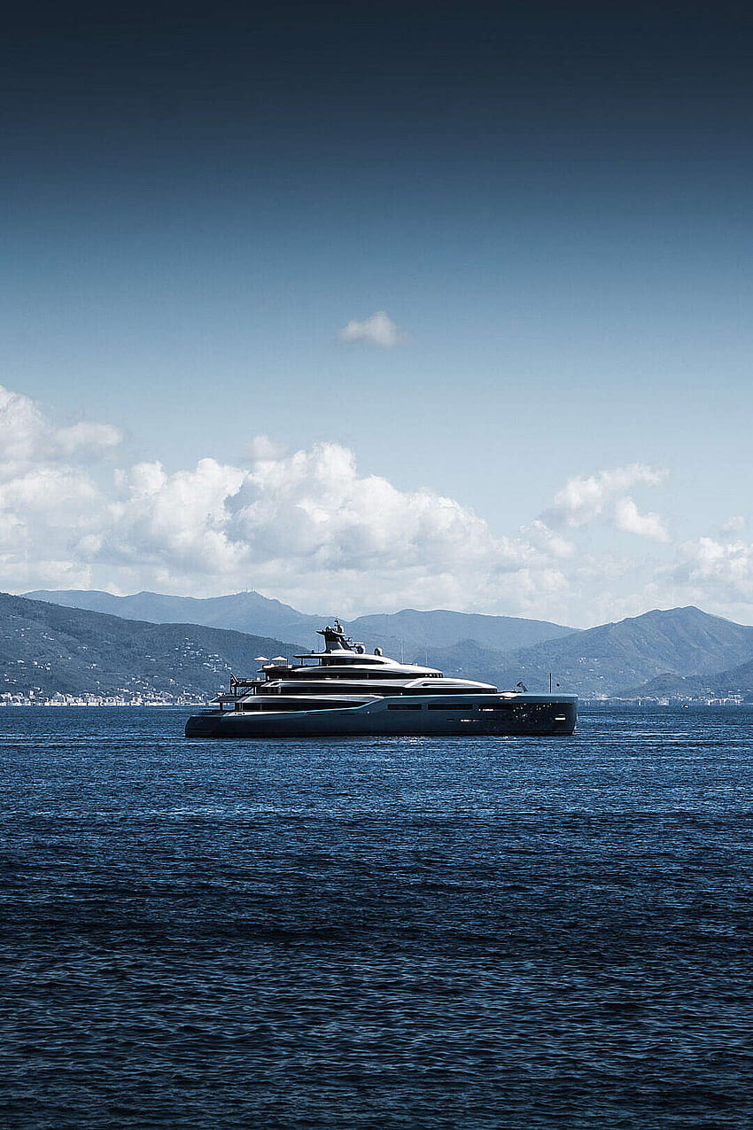 Yacht de luxe moderne Aviva naviguant autour de Portofino Stock . picjumbo, yacht iPhone Fond d'écran de téléphone HD
