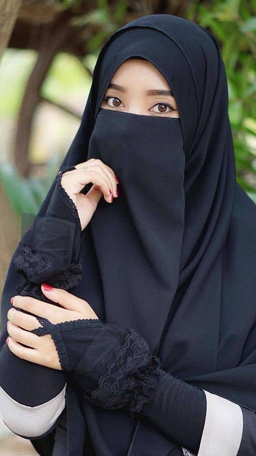 Мюсюлманско момиче, черна гурка HD тапет за телефон