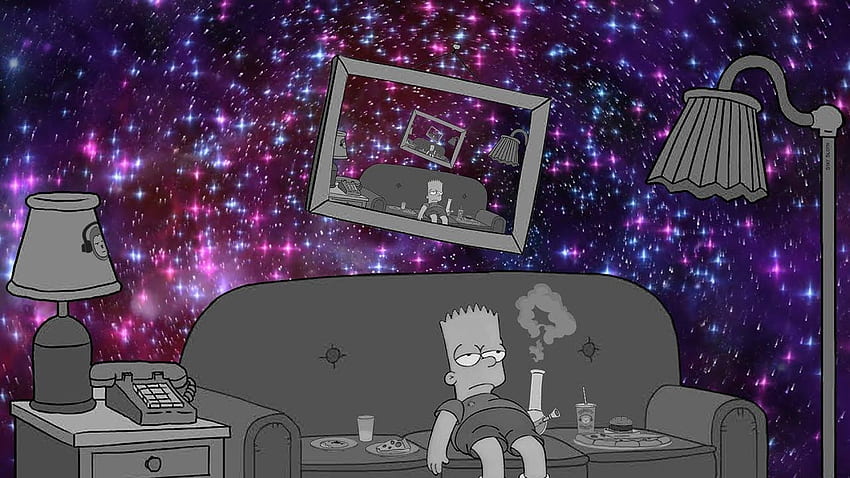 ＭＹ ＤＲＥＡＭＳ ＡＲＥ ＤＲＥＡＭＳ ＯＦ ＹＯＵ】. Bart Simpson. Sad Boy Lofi-Hip-Hop-Mix – YouTube HD-Hintergrundbild