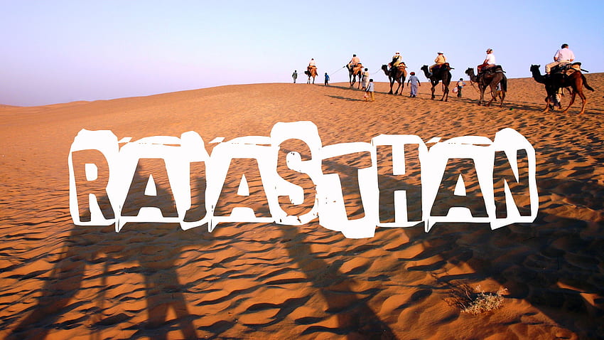 rajasthani , desert, sand, natural environment, sahara, aeolian landform, font, dune, text, landscape, camel HD wallpaper