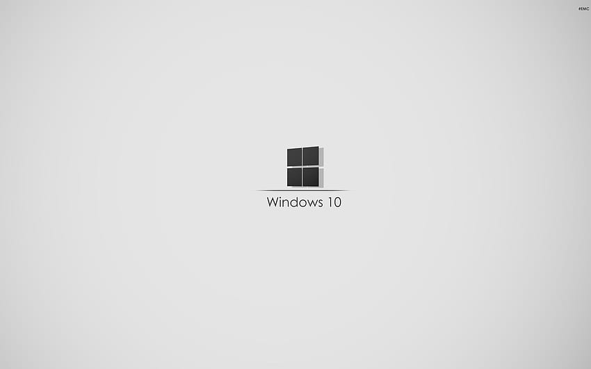 Windows 10, gray, Microsoft Minimal HD wallpaper