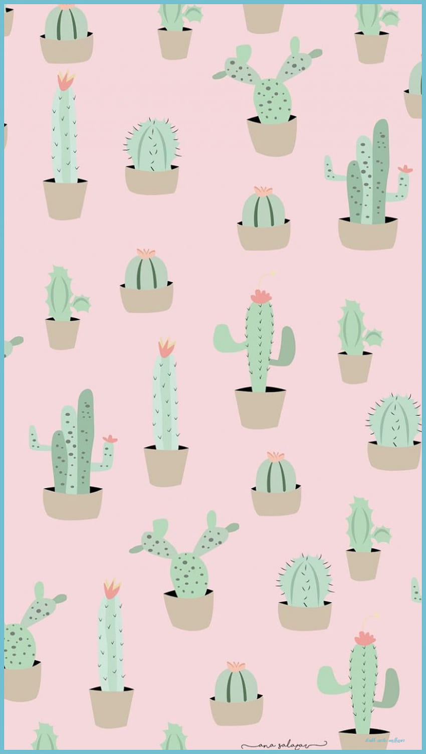 Pink Aesthetic  Cactus Wallpaper Download  MobCup