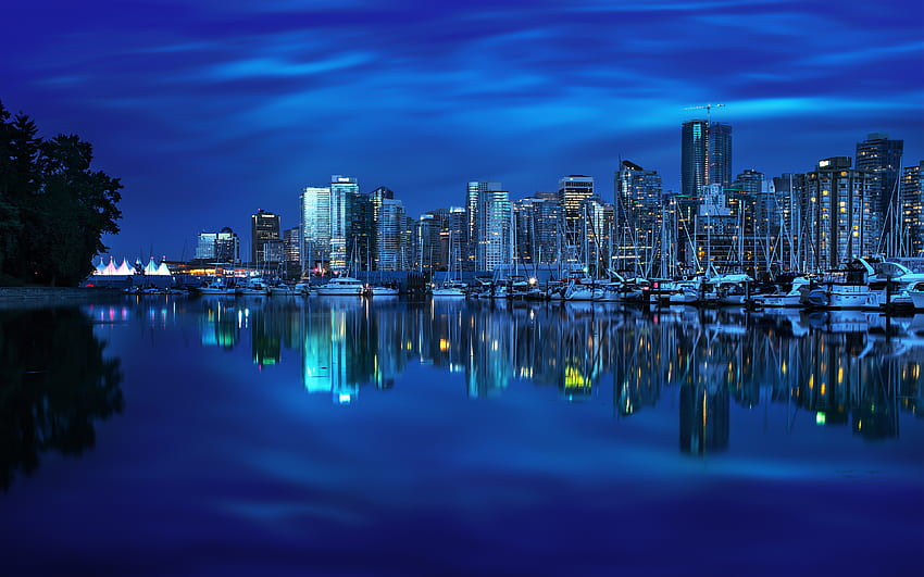 Vancouver and Background, Vancouver Skyline HD wallpaper