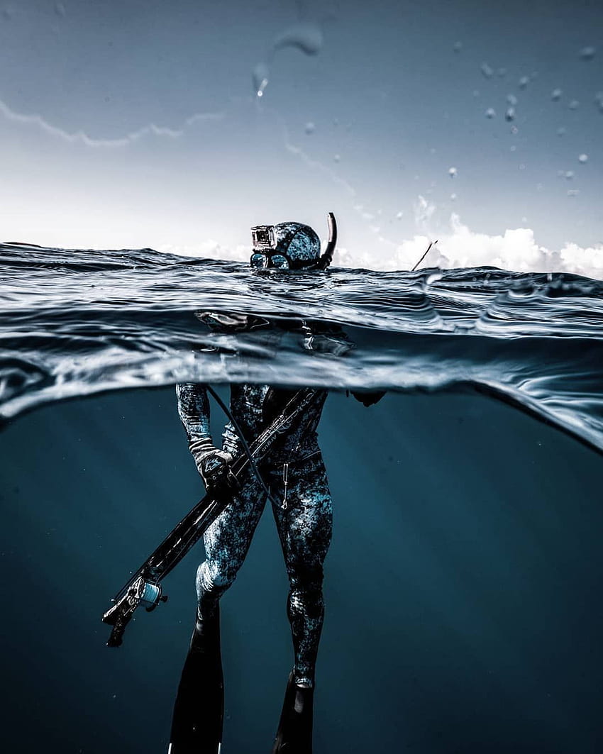 William Leong o łowieniu podwodnym. Łowiectwo podwodne, nurkowanie, nurkowanie Tapeta na telefon HD