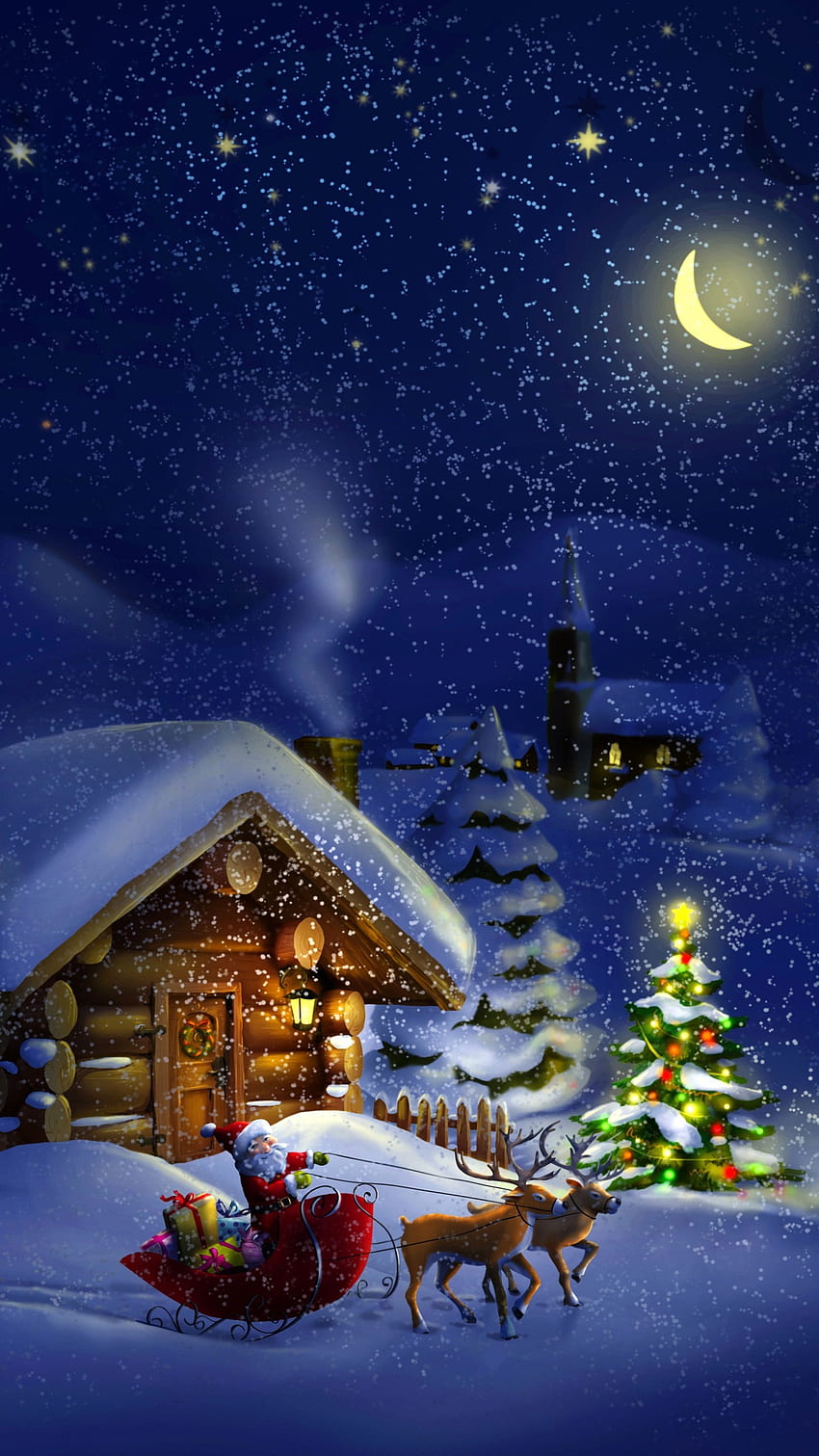 Merry Christmas, Santa Claus HD phone wallpaper