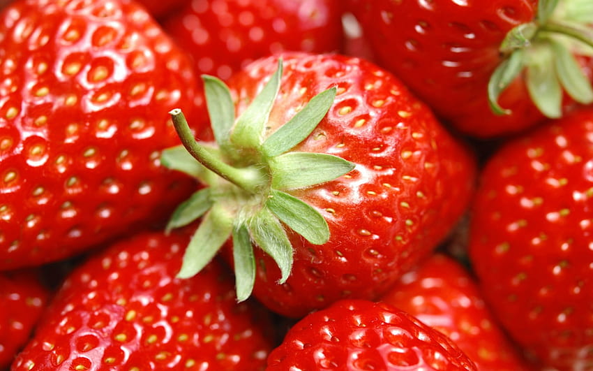 Strawberries, sweet, strawberry, red, dessert, fruit, food HD wallpaper