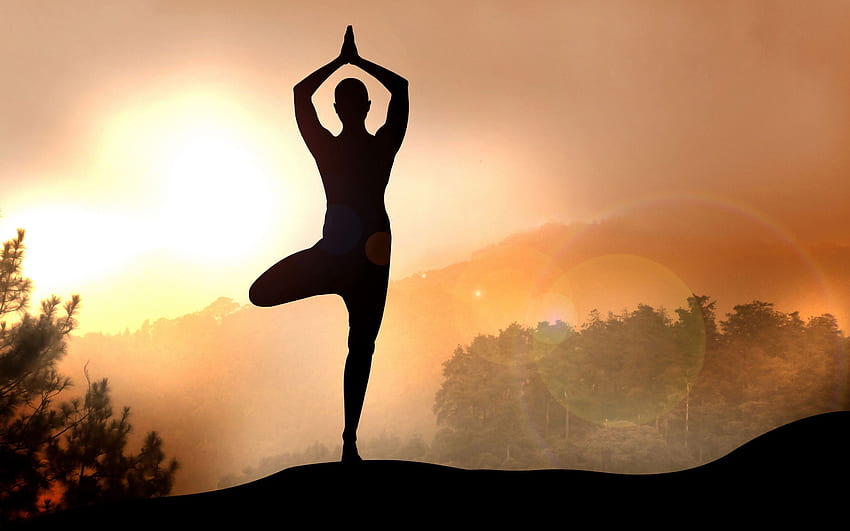 Йога и предистория. Вдъхновяваща йога, йога и йога фитнес, йога изгрев HD тапет