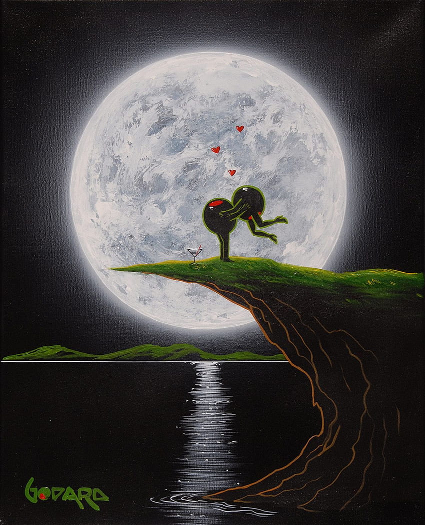 Die romantischen Gemälde von Michael Godard sagen Olive You. Romantische Gemälde, Godard-Kunst, Kunstgraphik, Jean Luc Godard HD-Handy-Hintergrundbild