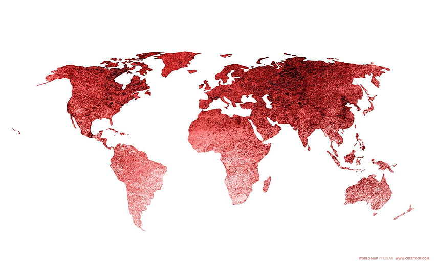 Anime Terbaik: peta dunia, Peta Dunia Merah Wallpaper HD