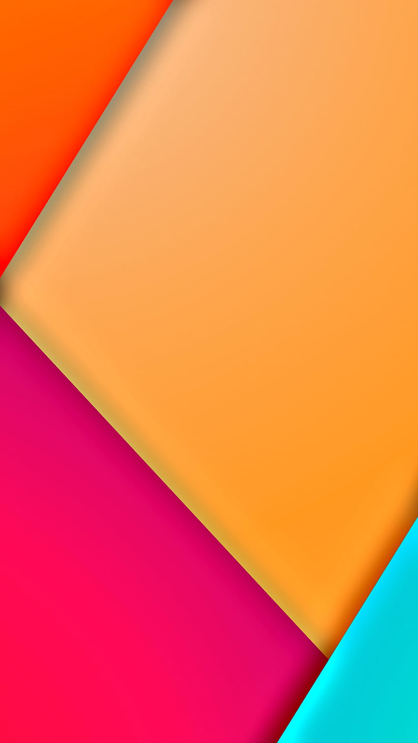 material design neon, digital, orange, red, modern, shapes, geometric, pattern, simple, abstract, colorful HD phone wallpaper