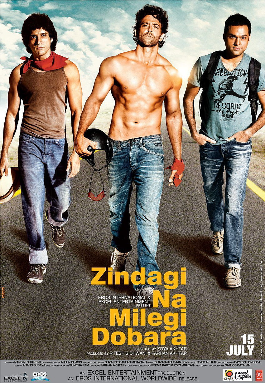 Zindagi Na Milegi Dobara (2011). Filmes hindi, Filmes de Bollywood, Filmes de Bollywood Papel de parede de celular HD