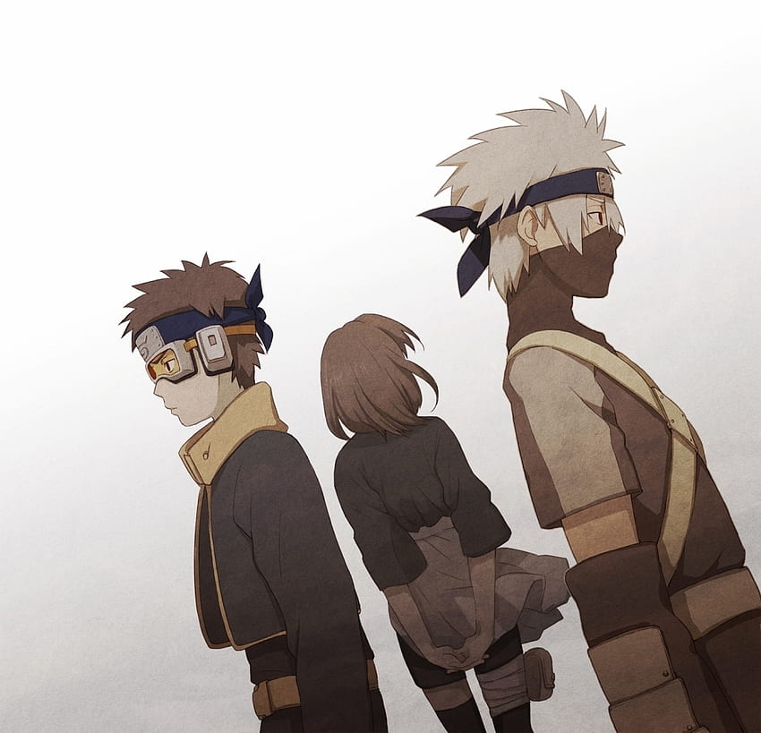Obito, Rin & Kakashi - Naruto Shippuuden, trauriger Obito HD-Hintergrundbild