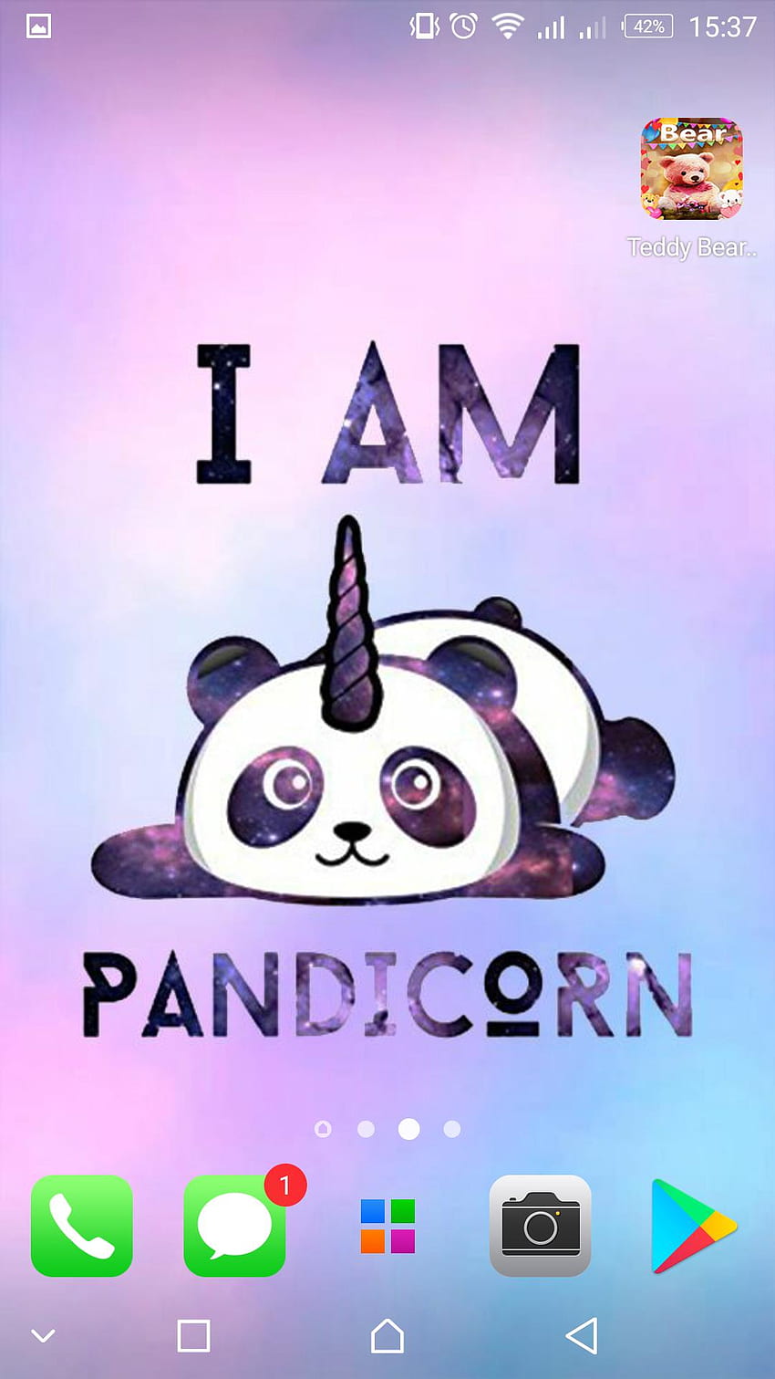 Panda Unicorn, Cute Purple Panda HD phone wallpaper