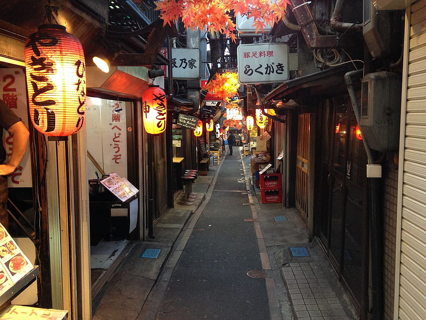 일본 길거리 음식: 멋진 오코노미야키 또는 구운 채소, Back Street Japan HD 월페이퍼
