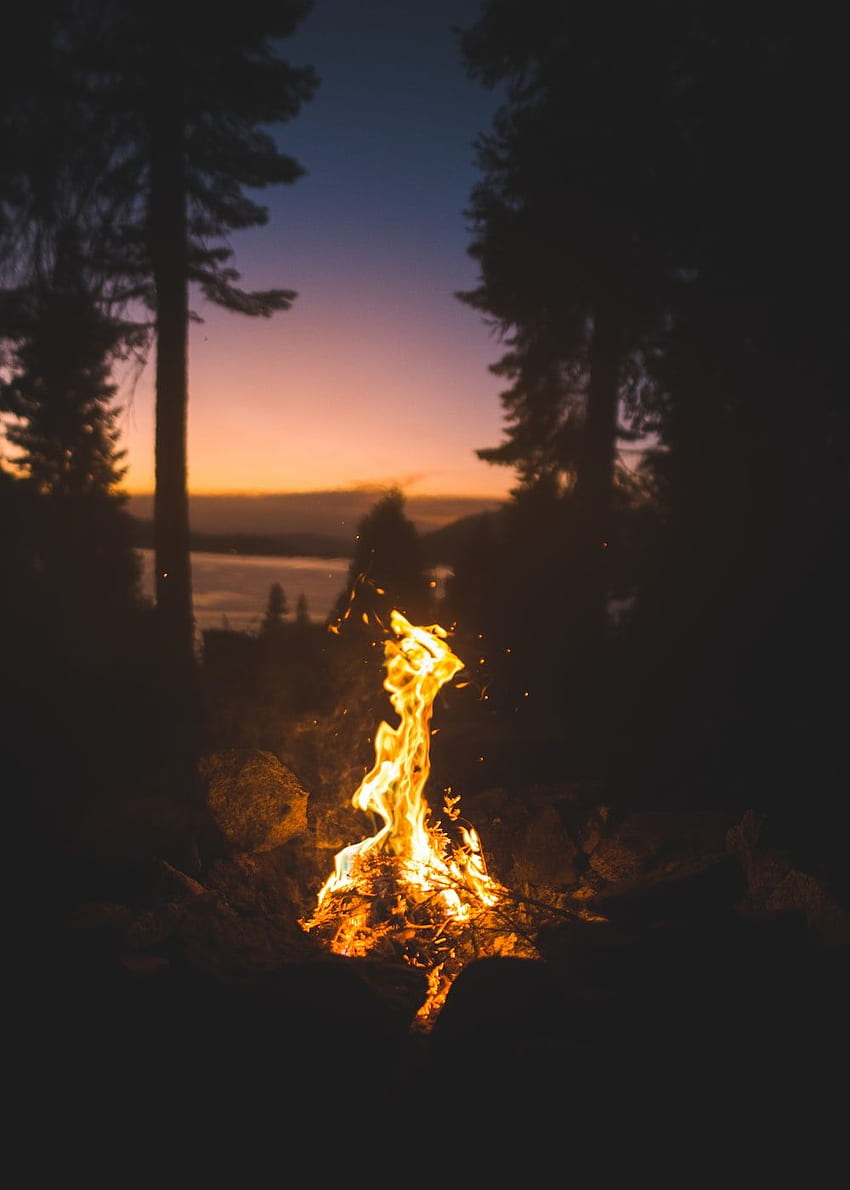 Lagerfeuer, Feuerstelle HD-Handy-Hintergrundbild