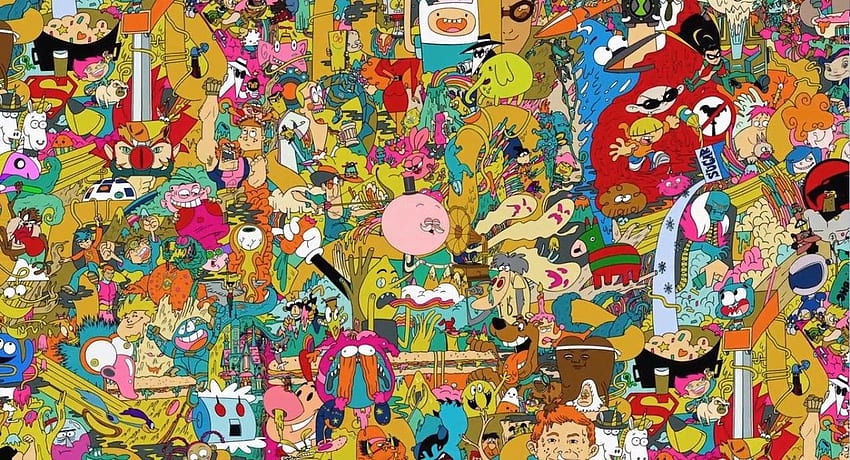 Seltsame Trippy, psychedelische Cartoons HD-Hintergrundbild