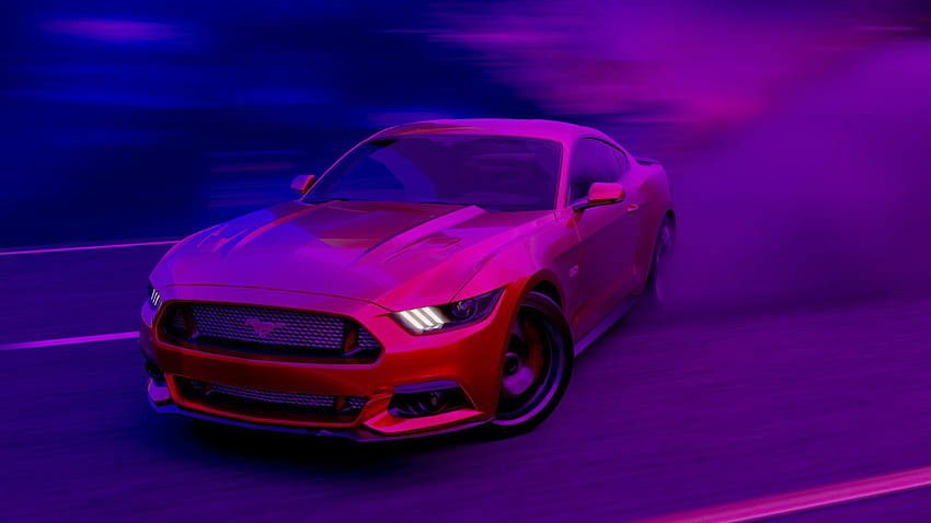 Ford Mustang Neon Gif HD wallpaper