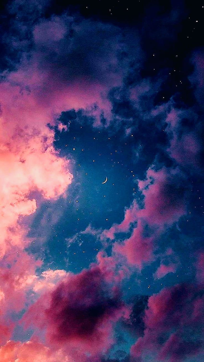 iphone dar. Night sky , iPhone sky, Background phone, Magenta Sky HD phone wallpaper