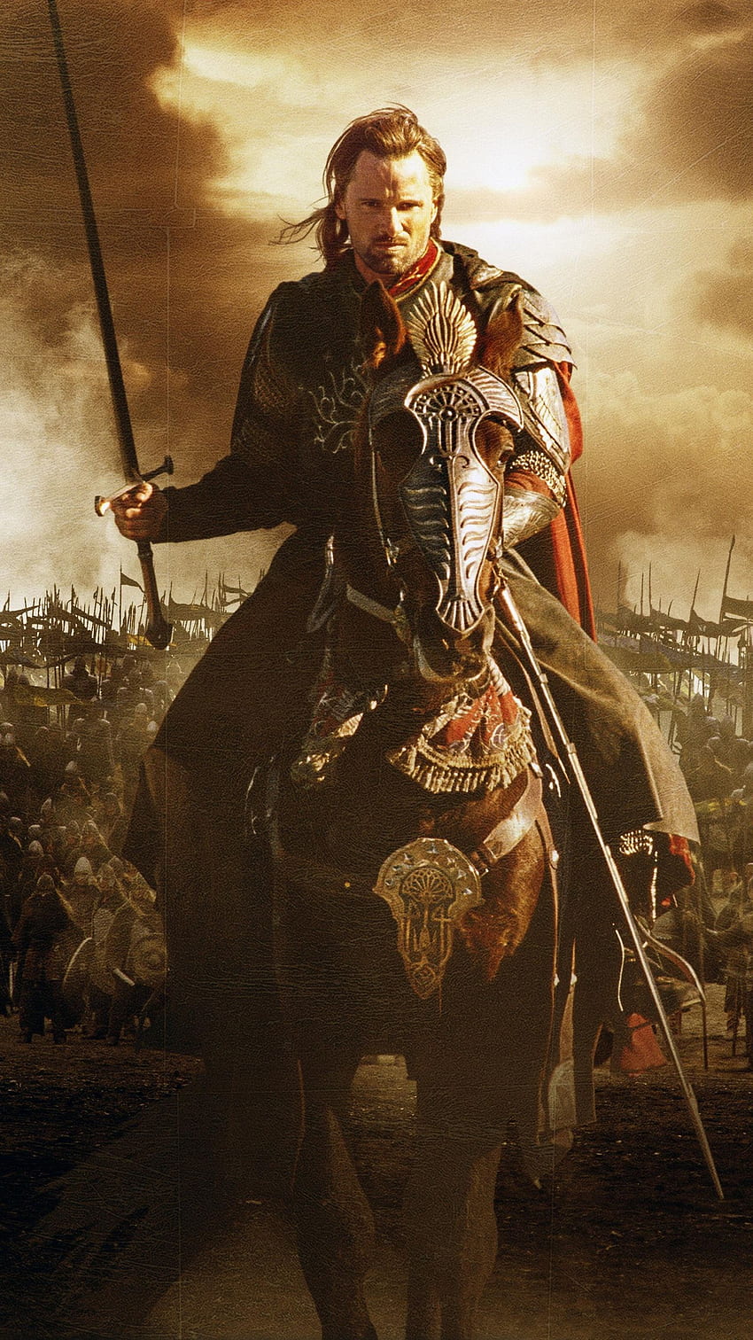 Władca Pierścieni: Powrót Króla (2003) Telefon, Lotr Aragorn Tapeta na telefon HD