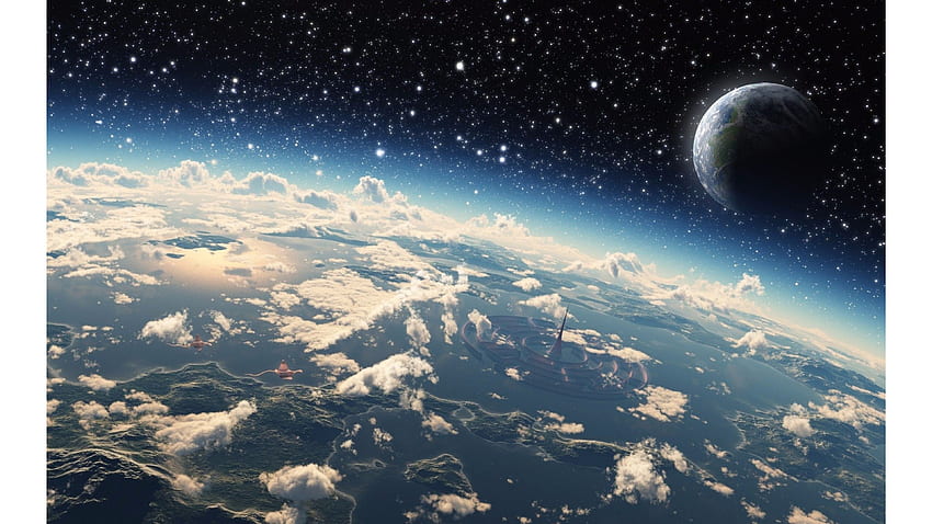 Space ความละเอียดสูงที่ยอดเยี่ยม Earth วอลล์เปเปอร์ HD