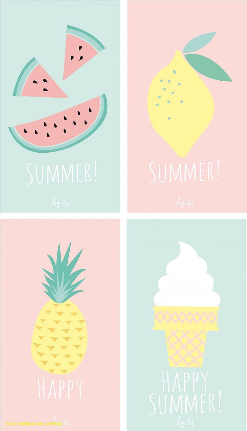 Cute Summer Fruits, Pastel Fruit HD phone wallpaper | Pxfuel