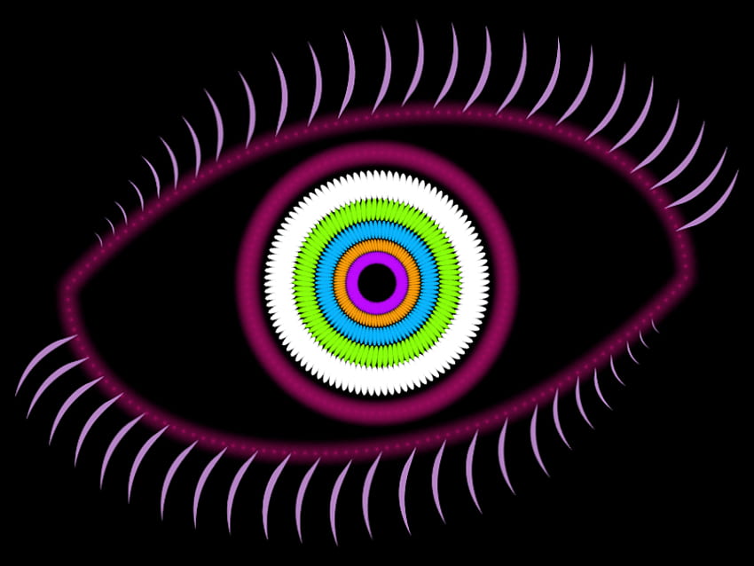 loeil coloré, bleu, coloré, blanc, noir, yeux, couleurs, les yeux, violet, rose, vert, loeil, œil Fond d'écran HD