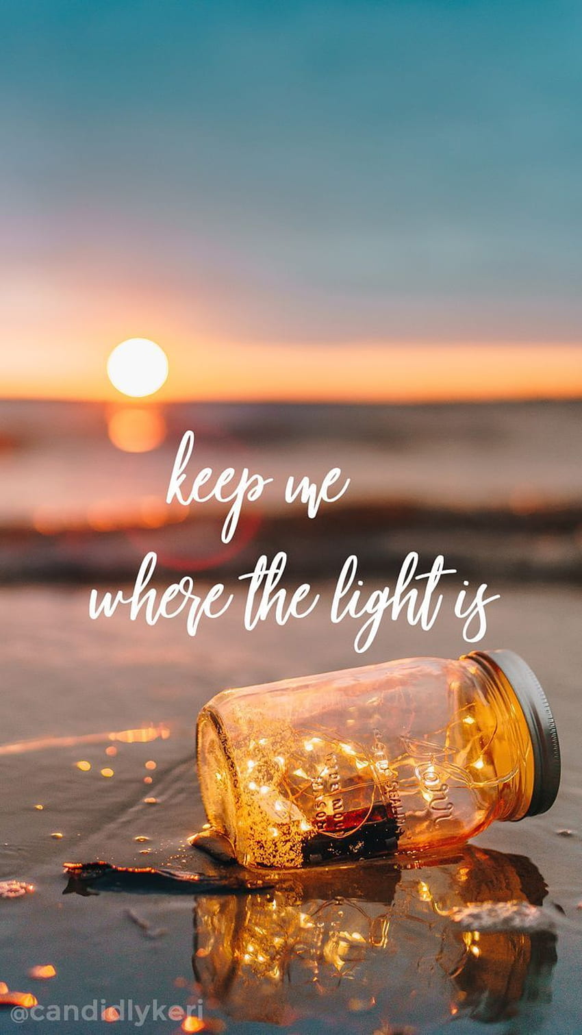 Keep me where the light is quote sunset mason jar you, Mason Jars HD phone wallpaper